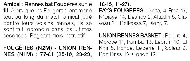 Article de presse Ouest-France du 3 septembre 2020